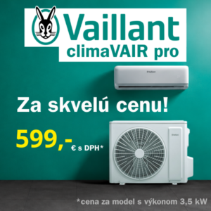 Klimatizácia Vaillant climaVAIR pro za skvelú cenu. Len 599 €